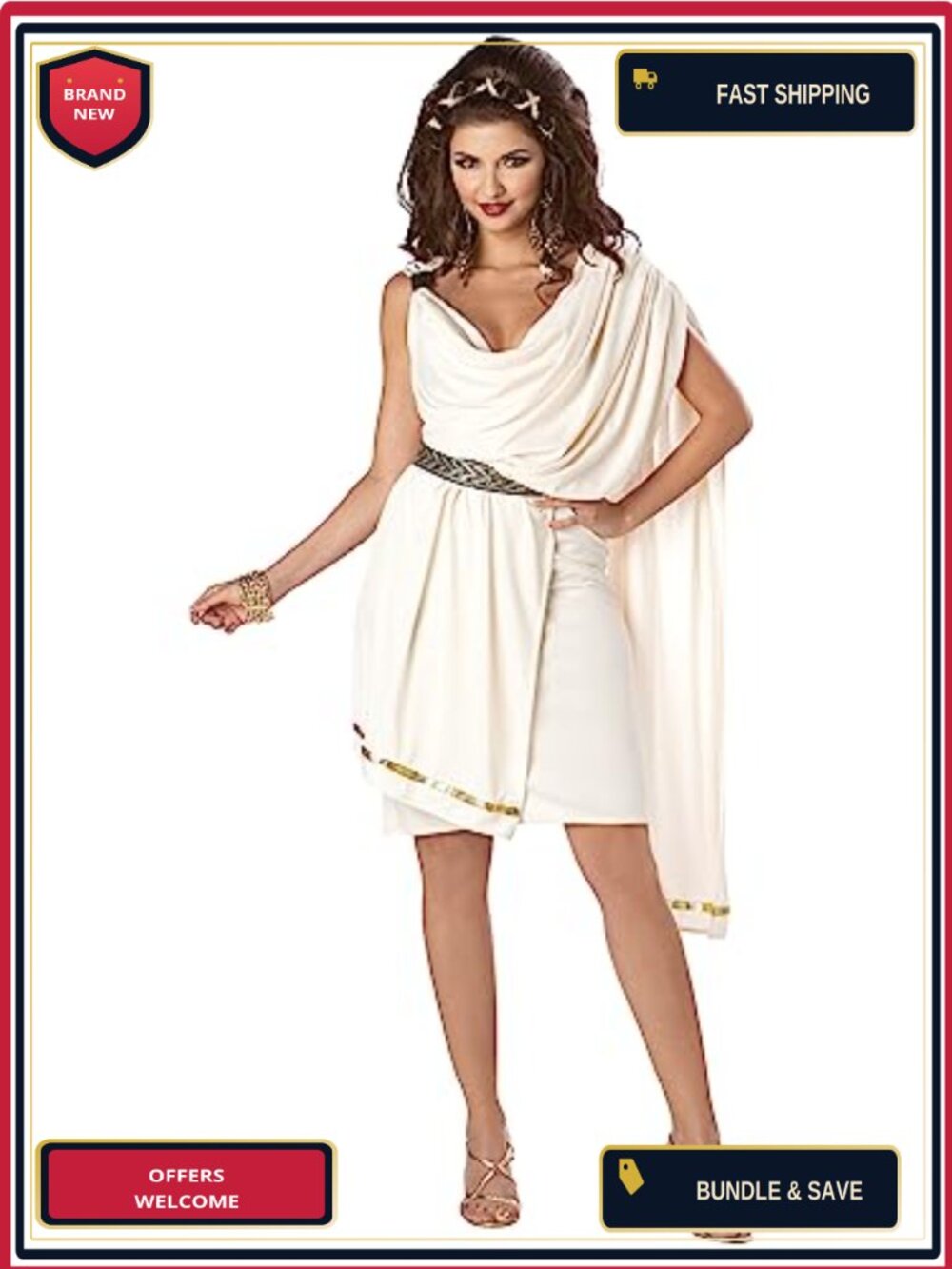 California Costumes Deluxe Classic Toga Costume Women's Small